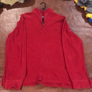 Red 1/4 zip Polo Ralph Lauren